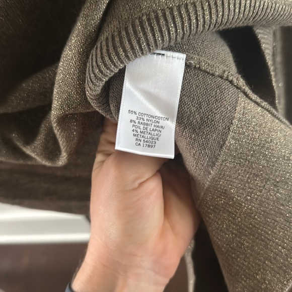 Banana Republic Cowl Neck Women's Sparkling Tan Sweater - Picture 4 of 6